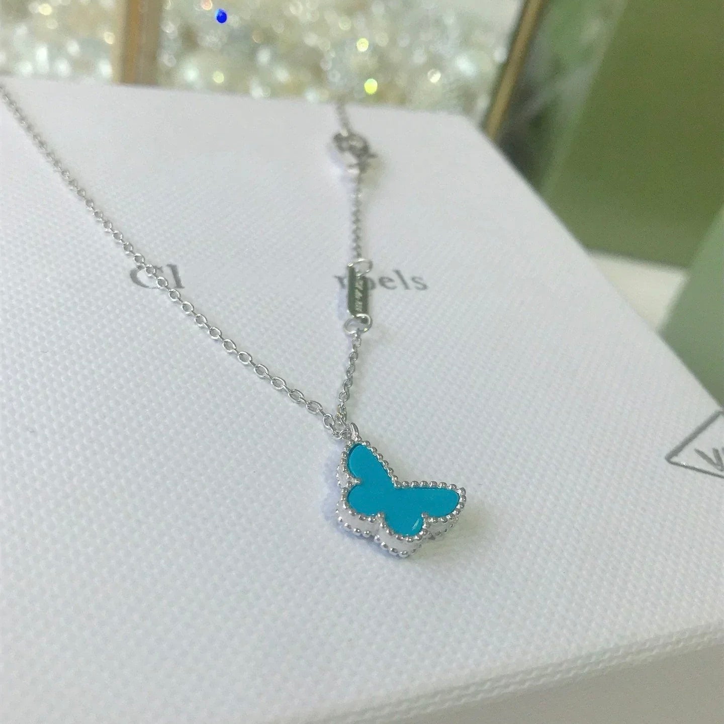 [BloomBling]BUTTERFLY TURQUOISE BUTTERFLY BRACELET SILVER