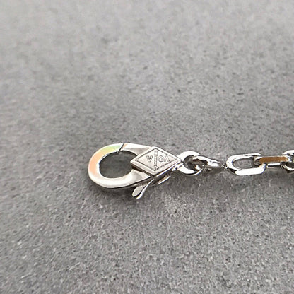 [BloomBling]CLOVER 5 MOTIF ONYXS DIAMOND BRACELET SILVER