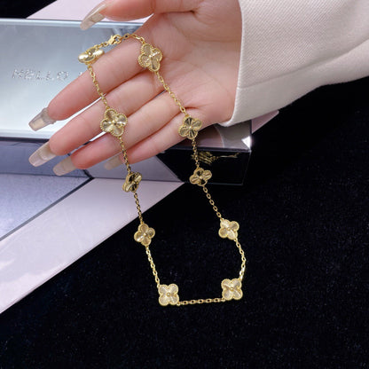 [BloomBling]CLOVER 10 MOTIFS LASER NECKLACE