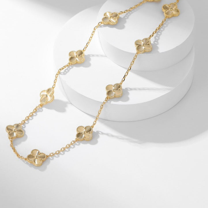 [BloomBling]CLOVER 10 MOTIFS LASER NECKLACE