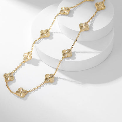 [BloomBling]CLOVER 10 MOTIFS LASER NECKLACE