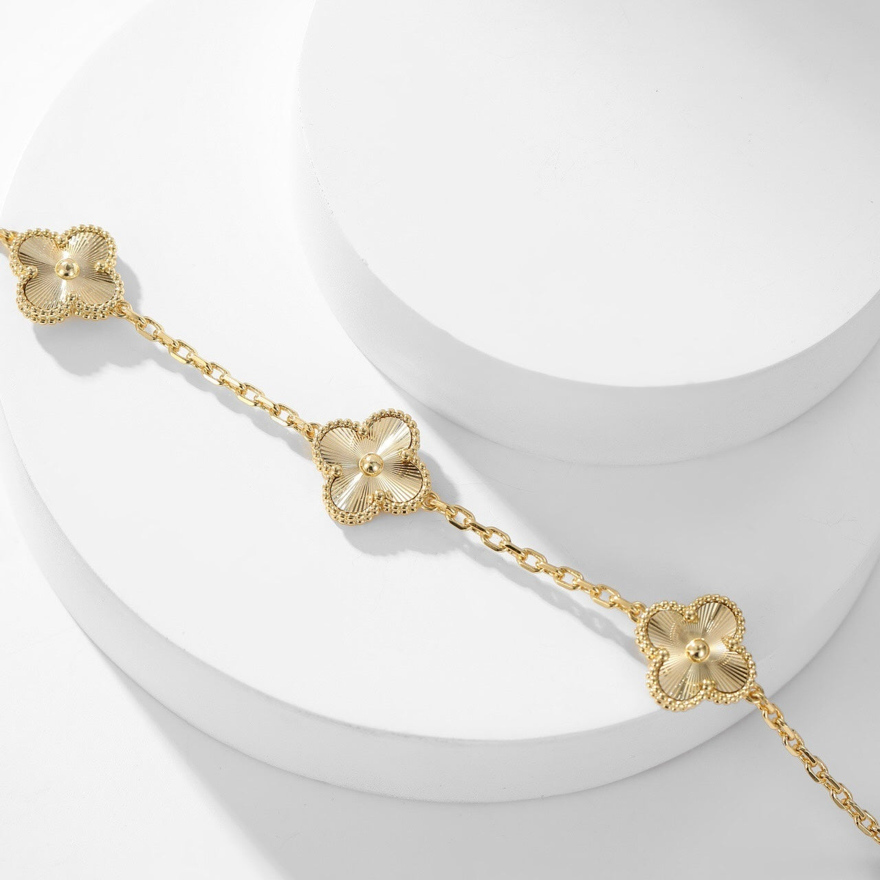 [BloomBling]CLOVER 10 MOTIFS LASER NECKLACE