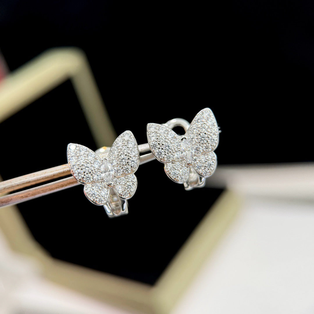 [BloomBling]BUTTERFLY ALL DIAMOND EARRINGS
