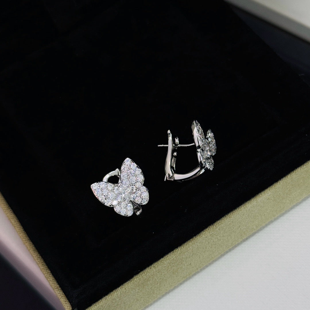 [BloomBling]BUTTERFLY ALL DIAMOND EARRINGS