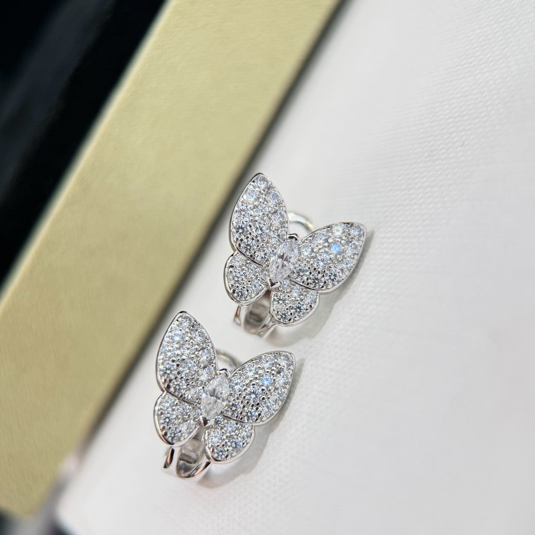 [BloomBling]BUTTERFLY ALL DIAMOND EARRINGS