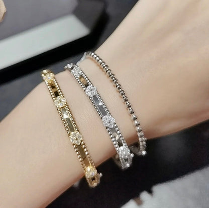 [BloomBling]CLOVER BRACELET 4MM DIAMONDS