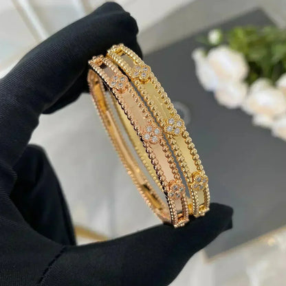 [BloomBling]CLOVER BRACELET 4MM DIAMONDS