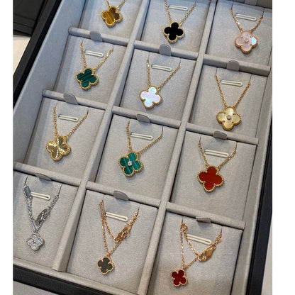 [BloomBling]CLOVER 15MM LASER NECKLACE