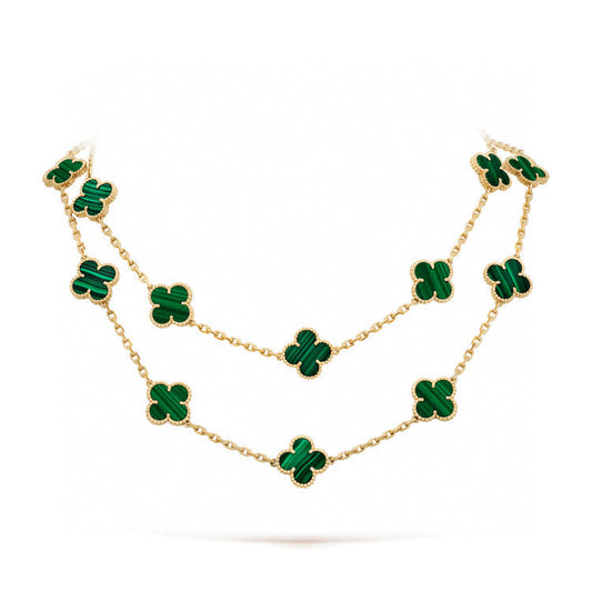 [BloomBling]CLOVER 20 MOTIFS MALACHITE GOLD