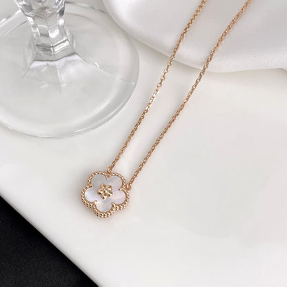 [BloomBling]LUCKY  WHITE MOP  PLUM BLOSSOM NECKLACE