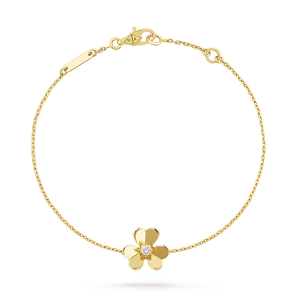 [BloomBling]FRIVOLE GOLD FLOWER PINK MALACHITE BRACELET
