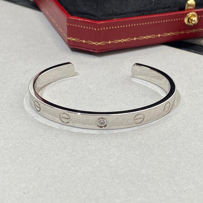 [BloomBling]LOVE BRACELET 6.1MM 1 DIAMOND OPEN CUFF