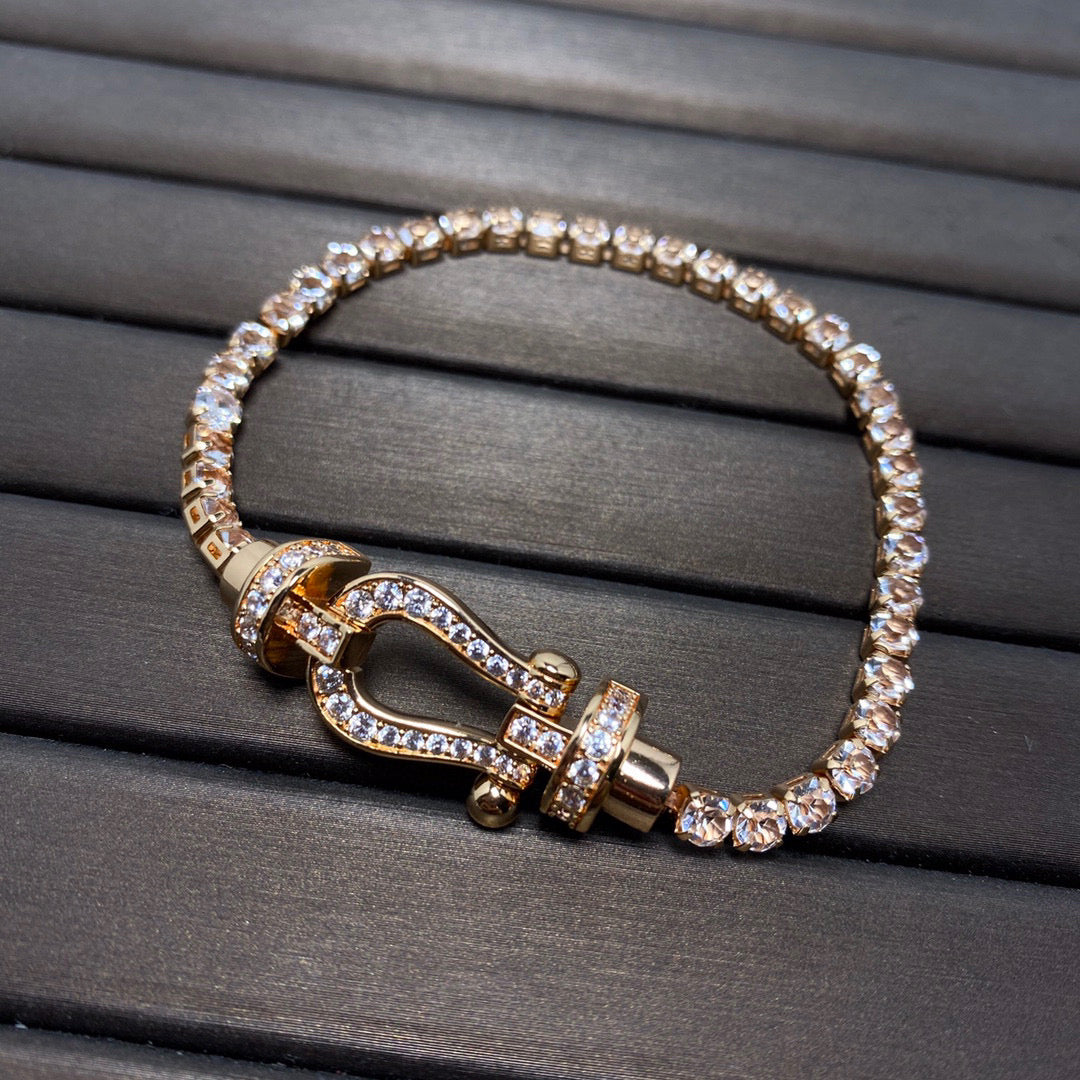 [BloomBling]FORCE  HORSESHOE  DIAMOND TENNIS BRACELET