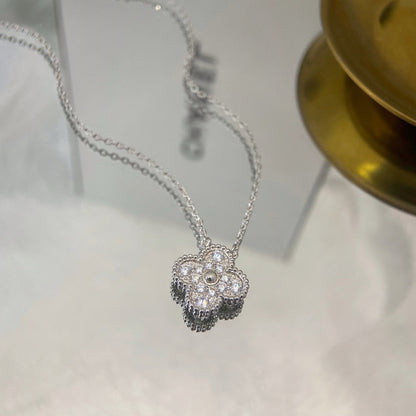 [BloomBling]CLOVER 15MM DIAMOND SINGLE FLOWER NECKLACE