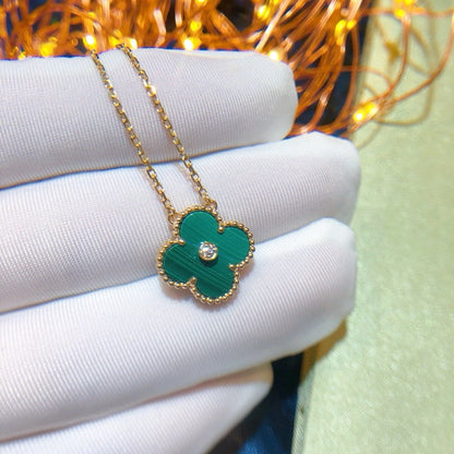 [BloomBling]CLOVER 15MM DIAMOND TURQUOISE NECKLACE