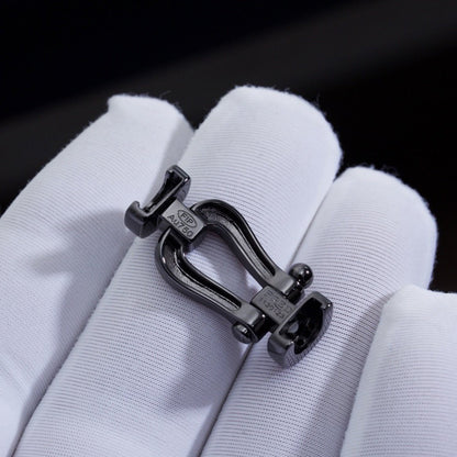 [BloomBling]FORCE LARGE SERIES HORSESHOE BLACK SAMURAI BRACELET
