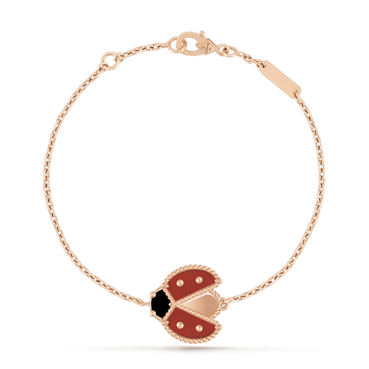 [BloomBling]LUCKY SPRING 1 MOTIF PINK GOLD BRACELET