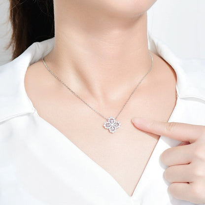 [BloomBling]LOOP NECKLACE FULL MOTIF DIAMOND 16MM MULTIPLE COLORS