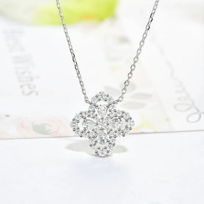 [BloomBling]LOOP NECKLACE FULL MOTIF DIAMOND 16MM MULTIPLE COLORS