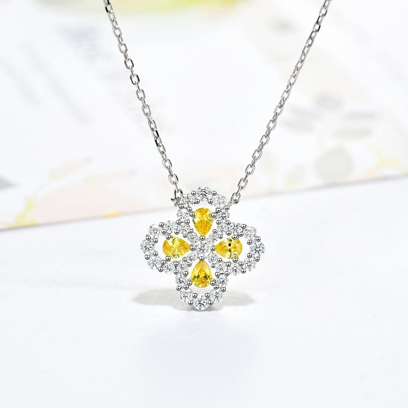 [BloomBling]LOOP NECKLACE FULL MOTIF DIAMOND 16MM MULTIPLE COLORS
