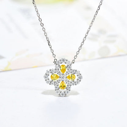 [BloomBling]LOOP NECKLACE FULL MOTIF DIAMOND 16MM MULTIPLE COLORS