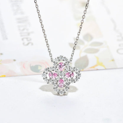 [BloomBling]LOOP NECKLACE FULL MOTIF DIAMOND 16MM MULTIPLE COLORS