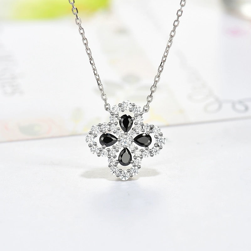 [BloomBling]LOOP NECKLACE FULL MOTIF DIAMOND 16MM MULTIPLE COLORS