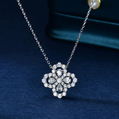 [BloomBling]LOOP NECKLACE FULL MOTIF DIAMOND 16MM MULTIPLE COLORS