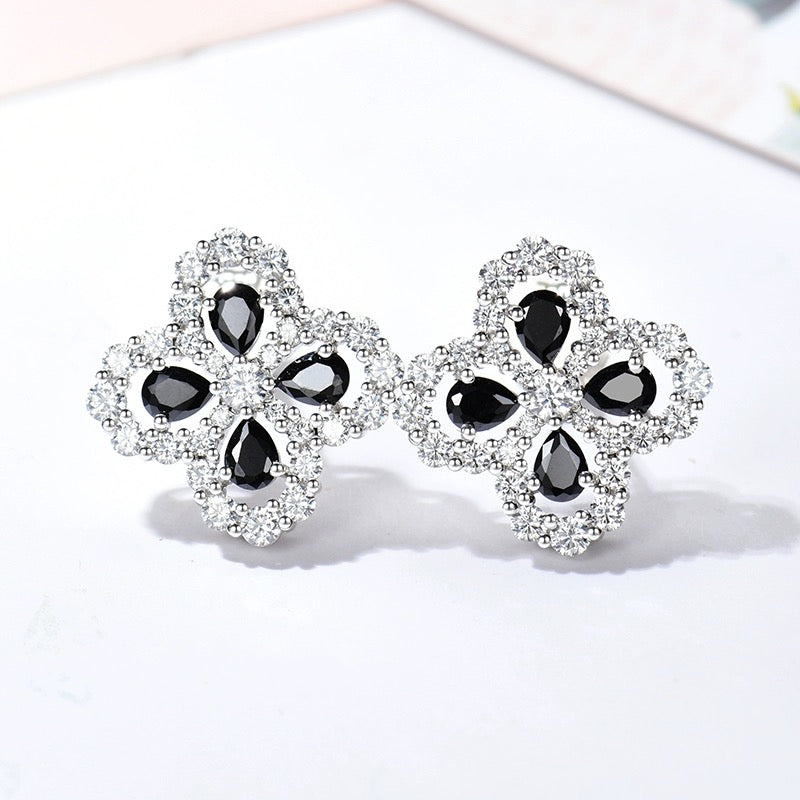 [BloomBling]LOOP EARRINGS FULL MOTIF DIAMOND 16MM