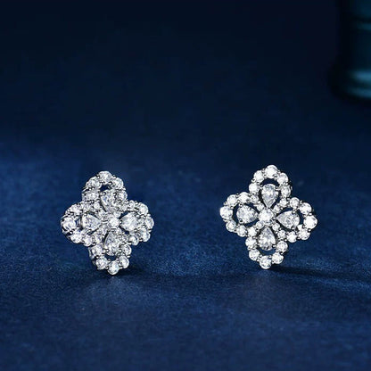 [BloomBling]LOOP EARRINGS FULL MOTIF DIAMOND 16MM