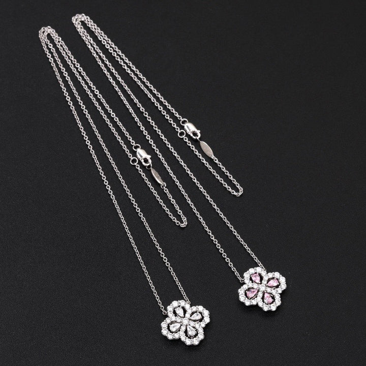 [BloomBling]LOOP NECKLACE FULL MOTIF DIAMOND 16MM MULTIPLE COLORS