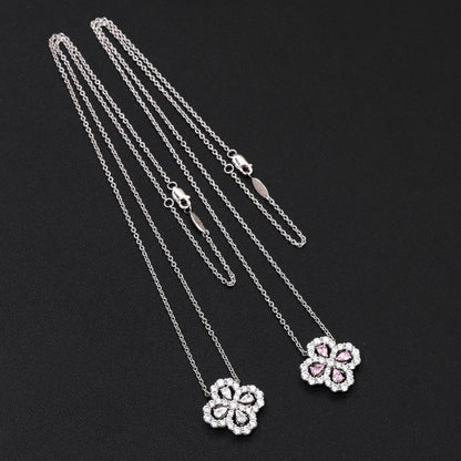 [BloomBling]LOOP NECKLACE FULL MOTIF DIAMOND 16MM MULTIPLE COLORS
