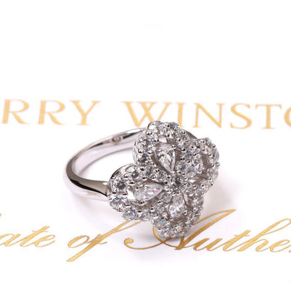 [BloomBling]LOOP RING FULL MOTIF DIAMOND 16MM SILVE