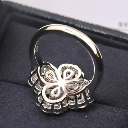 [BloomBling]LOOP RING FULL MOTIF DIAMOND 16MM SILVE