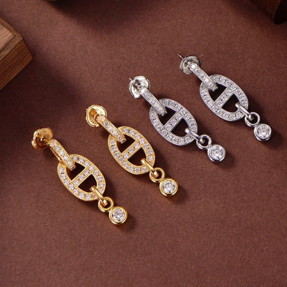 [BloomBling]HM CHAINE DIAMOND EARRINGS