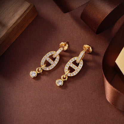 [BloomBling]HM CHAINE DIAMOND EARRINGS
