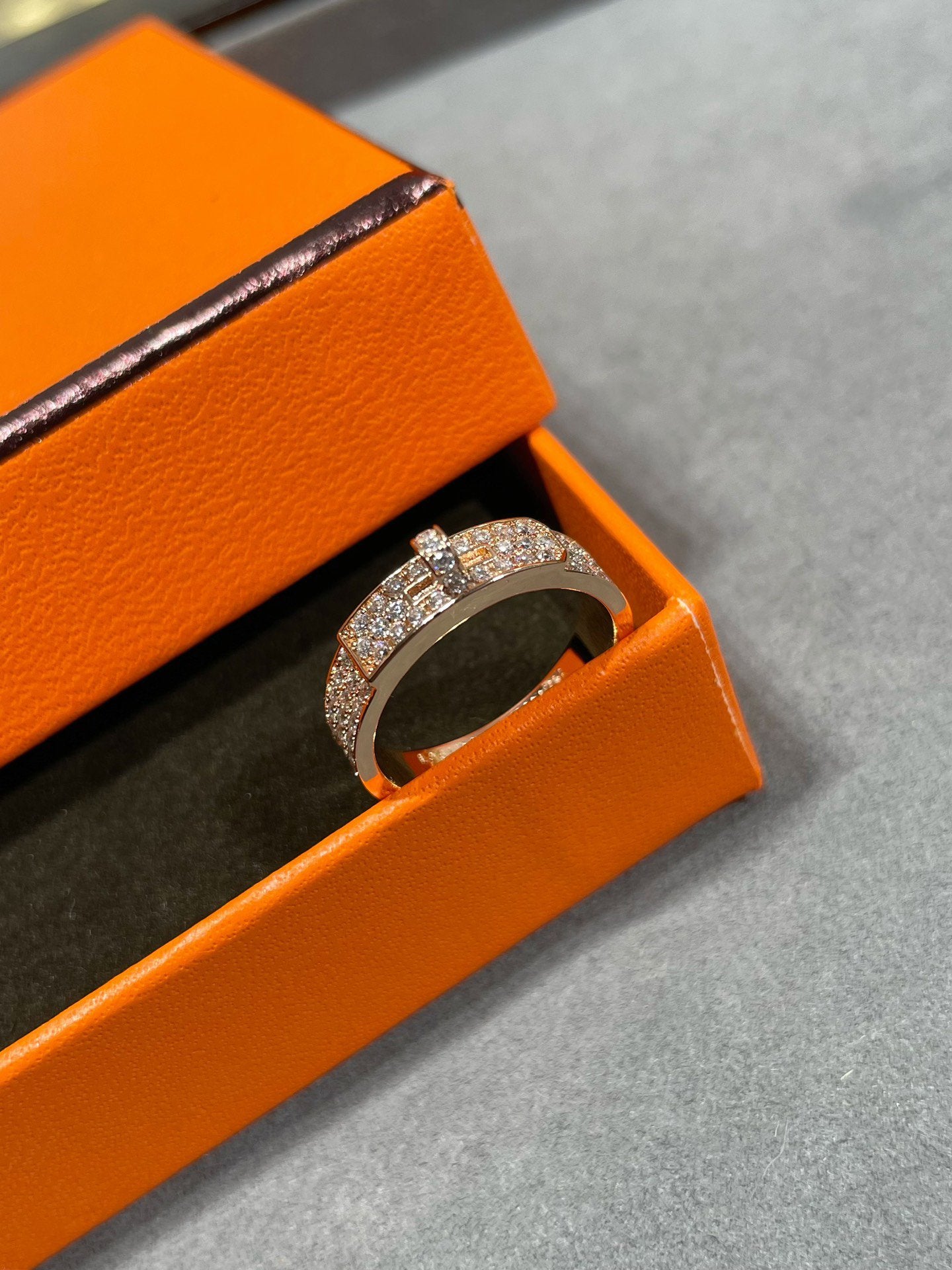 [BloomBling]KELLY PINK GOLD DIAMOND RING