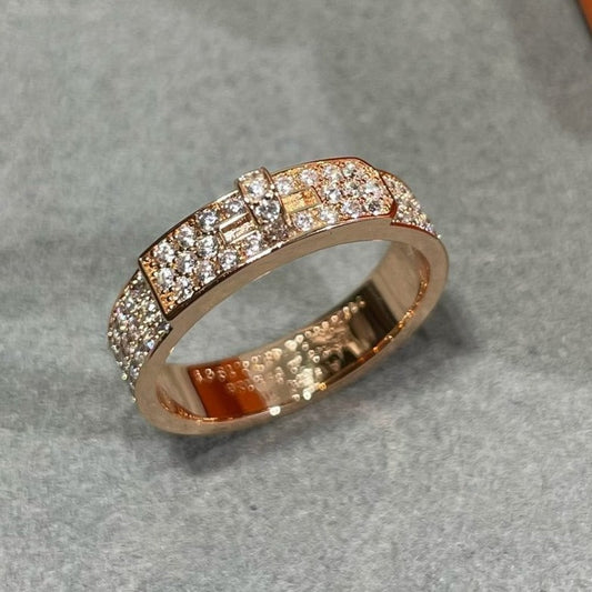 [BloomBling]KELLY PINK GOLD DIAMOND RING