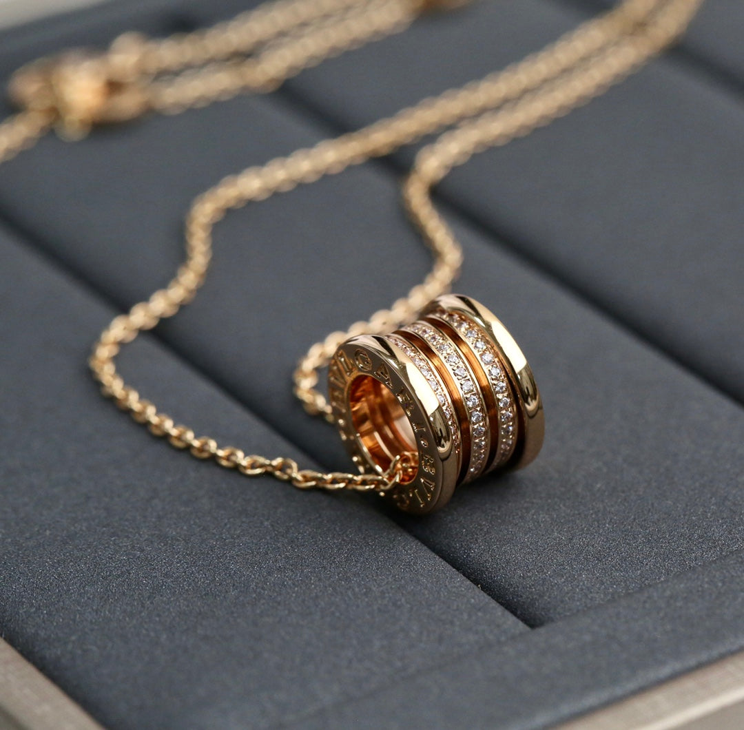 [BloomBling]ZERO 1 PINK GOLD DIAMOND NECKLACE