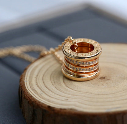 [BloomBling]ZERO 1 PINK GOLD DIAMOND NECKLACE