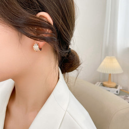 [BloomBling]ZERO 1 DIAMOND PAVED EARRINGS