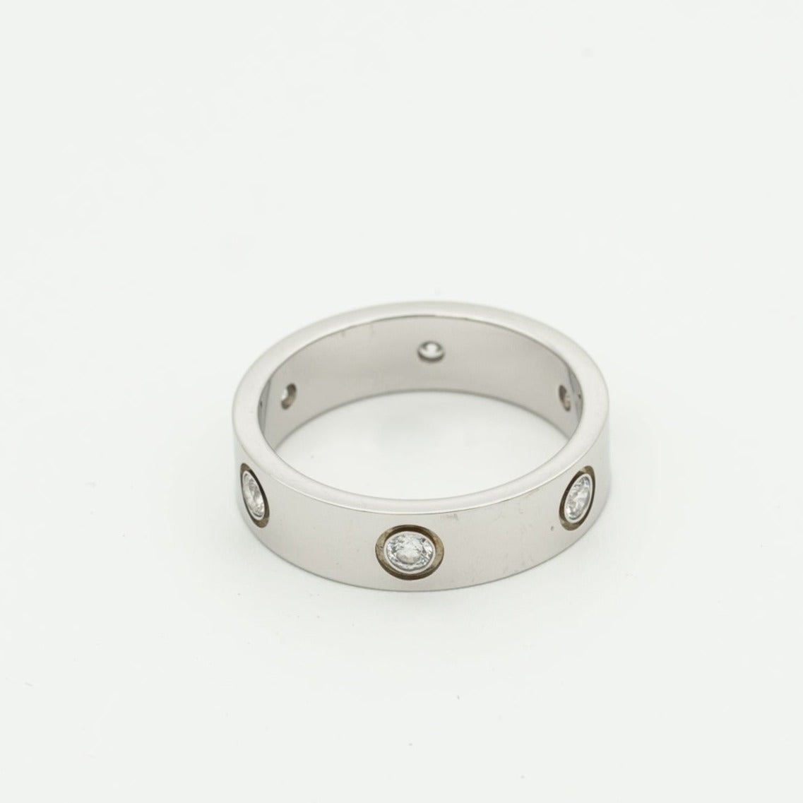 [BloomBling]LOVE RING 5.5MM 6 DIAMONDS SILVER