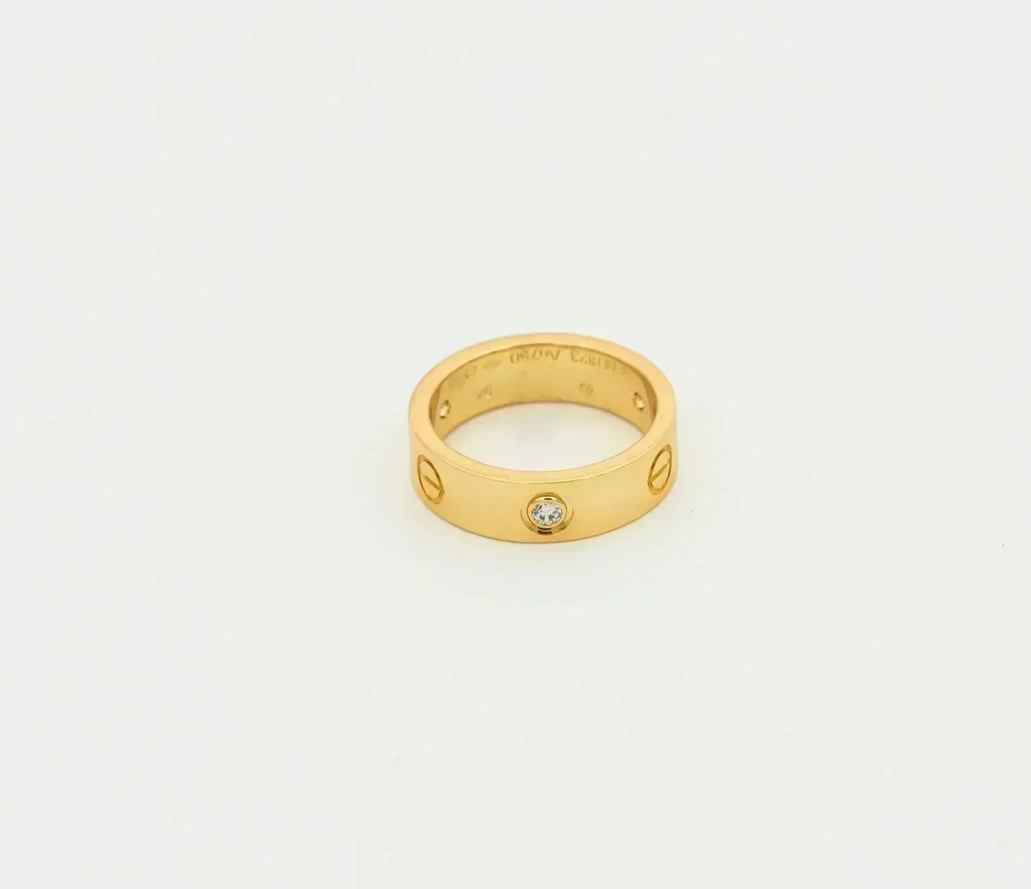 [BloomBling]LOVE RING 5.5MM 3 DIAMONDS GOLD