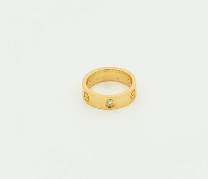[BloomBling]LOVE RING 5.5MM 3 DIAMONDS GOLD
