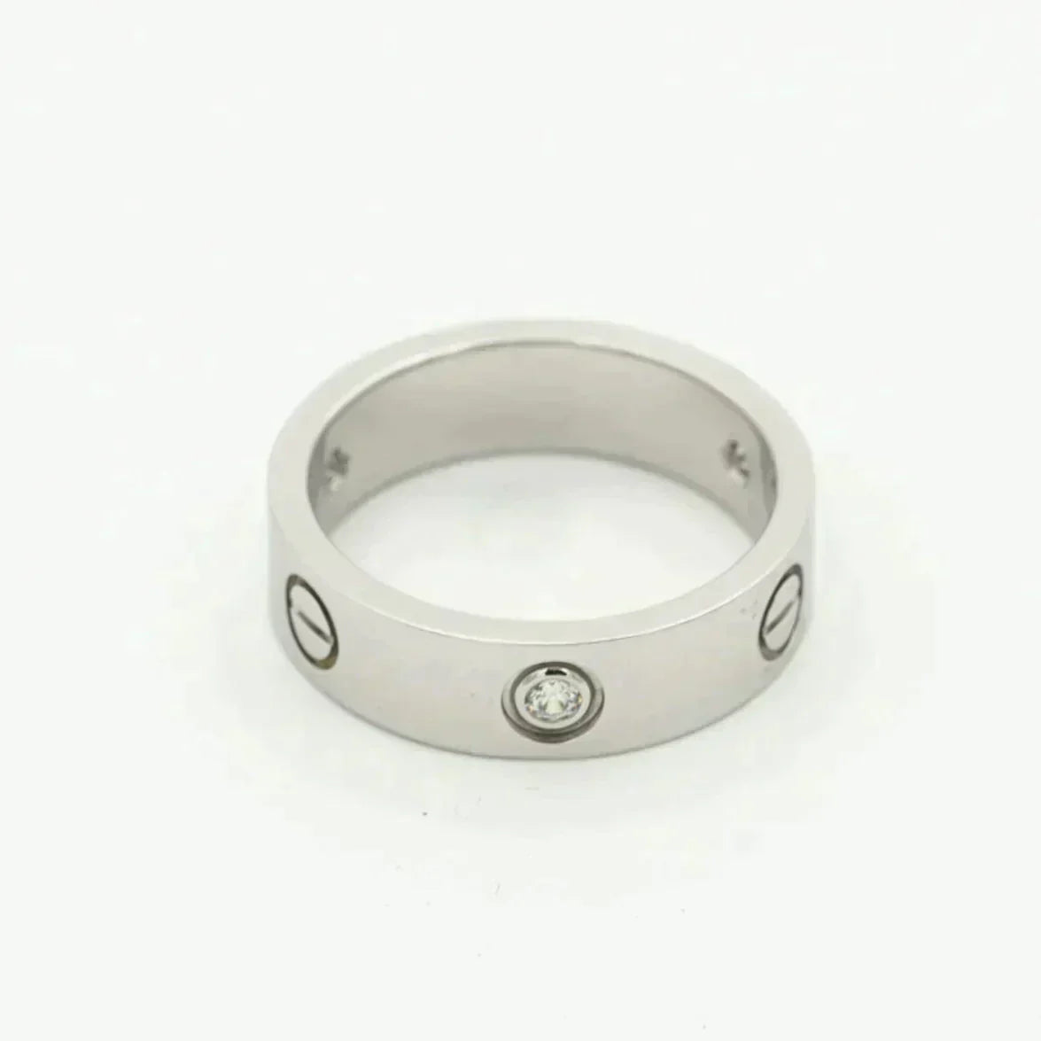 [BloomBling]LOVE RING 5.5MM 3 DIAMONDS SILVER