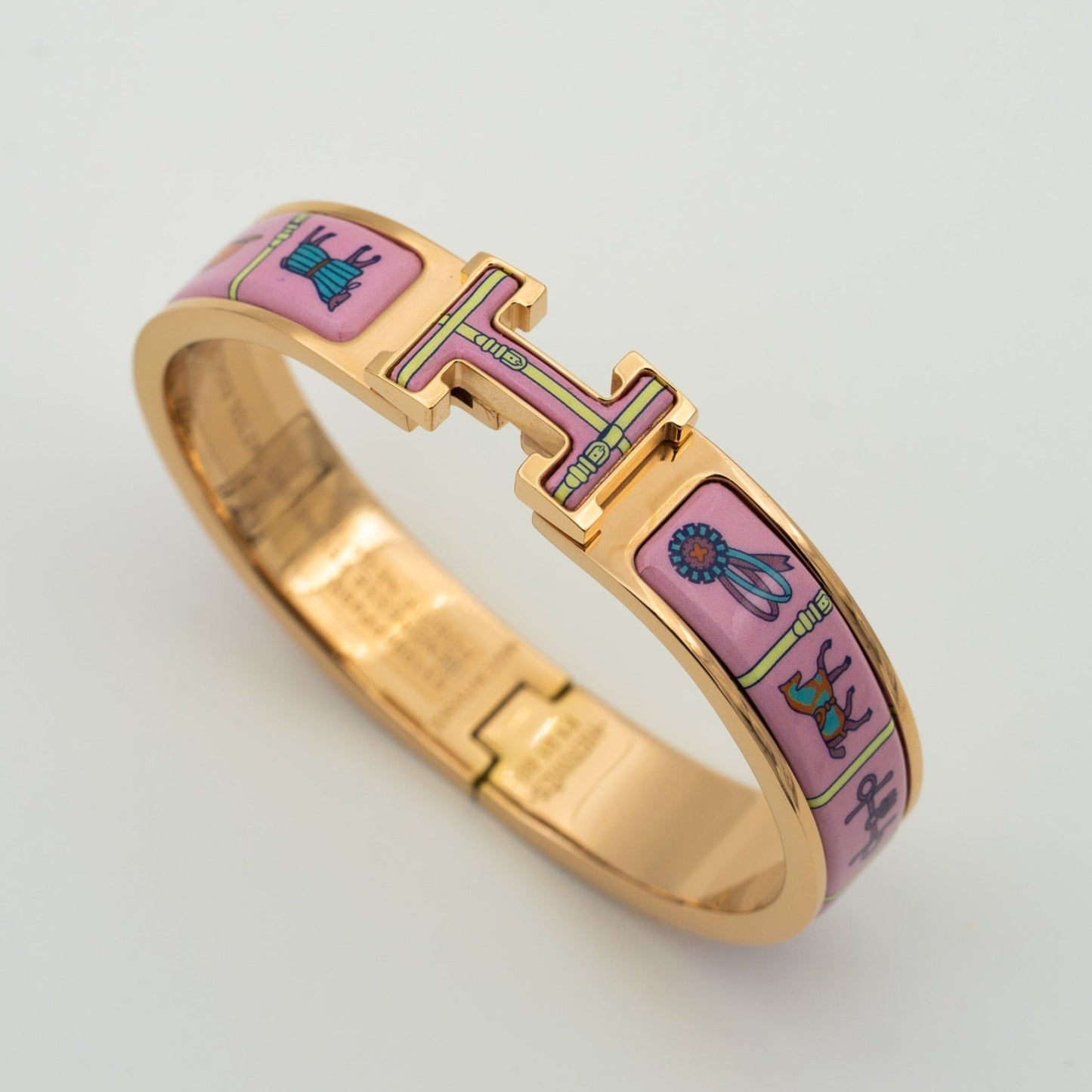 [BloomBling]H PINK GOLD BRACELET PINK CERAMIC