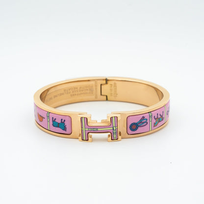 [BloomBling]H PINK GOLD BRACELET PINK CERAMIC