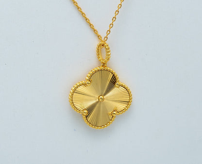 [BloomBling]CLOVER 25MM PEDANT NECKLACE GOLD