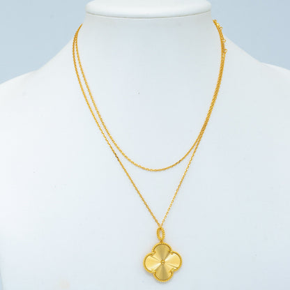 [BloomBling]CLOVER 25MM PEDANT NECKLACE GOLD