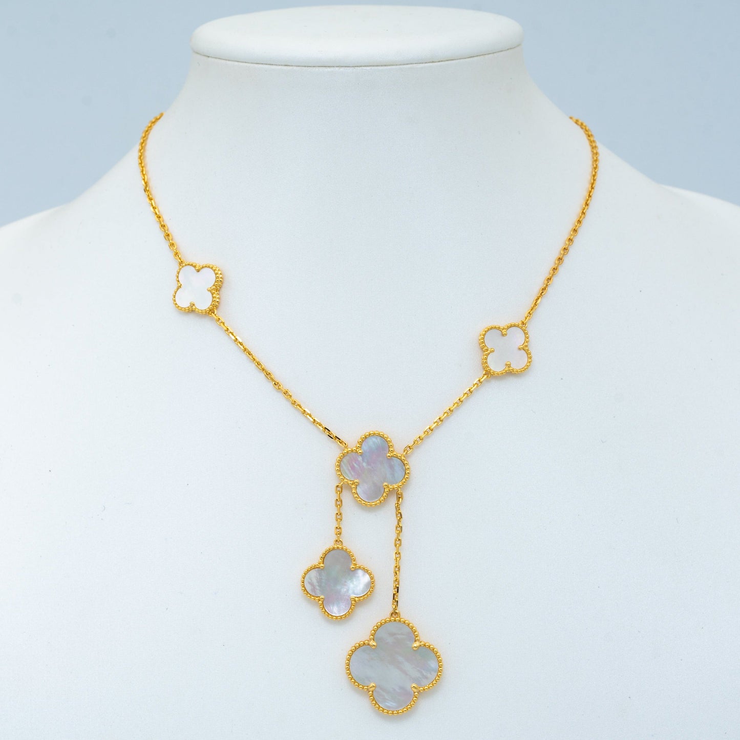 [BloomBling]CLOVER MOTHER OF PEARL NECKLACE 6 MOTIF